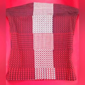 Red print tube top Sz S